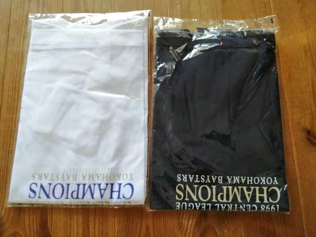 未使用　1998年　横浜ベイスターズ 優勝記念 Tシャツ　シングルステッチ 横浜ベイスターズ 98年 優勝記念 Tシャツ 2枚セットAmazon.co.jp: 横浜